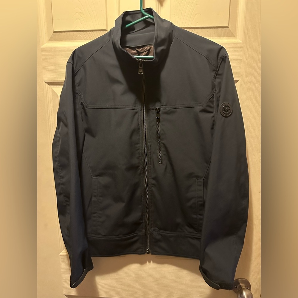 Michael Kors Men's Black Soft Shell Jacket or Racer Jacket - Size M